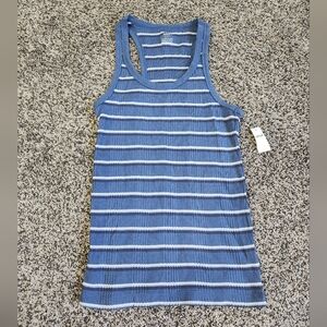 Aerie Blue Waffle Knit Tank Top Size S NWT